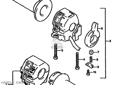 HANDLE SWITCH - GSX750FSK 1996 (T) BRAZIL (E37)