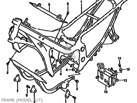 FRAME (MODEL S/T) - GSX750FSK 1996 (T) BRAZIL (E37)