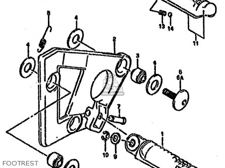 FOOTREST - GSX750FSK 1996 (T) BRAZIL (E37)