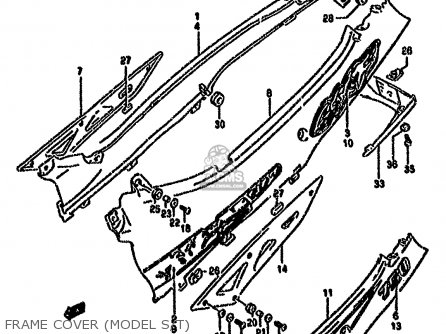 FRAME COVER (MODEL S/T) - GSX750FSK 1996 (T) BRAZIL (E37)