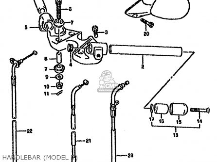 HANDLEBAR (MODEL T) - GSX750FSK 1996 (T) BRAZIL (E37)