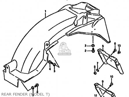 REAR FENDER (MODEL T) - GSX750FSK 1996 (T) BRAZIL (E37)