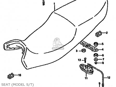 SEAT (MODEL S/T) - GSX750FSK 1996 (T) BRAZIL (E37)