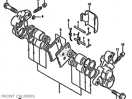 FRONT CALIPERS - GSX750FSK 1996 (T) BRAZIL (E37)