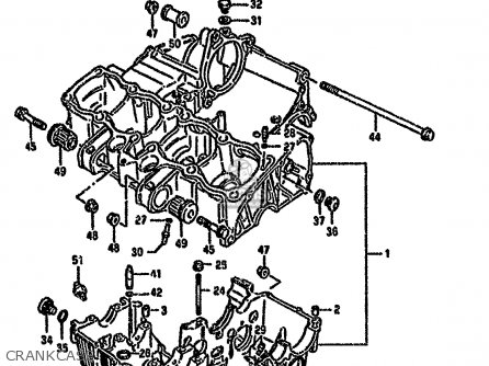 CRANKCASE - GSX750FSK 1996 (T) BRAZIL (E37)