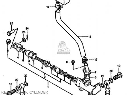 REAR MASTER CYLINDER - GSX750FSK 1996 (T) BRAZIL (E37)