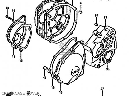 CRANKCASE COVER - GSX750FSK 1996 (T) BRAZIL (E37)