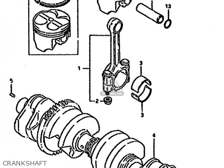 CRANKSHAFT - GSX750FSK 1996 (T) BRAZIL (E37)