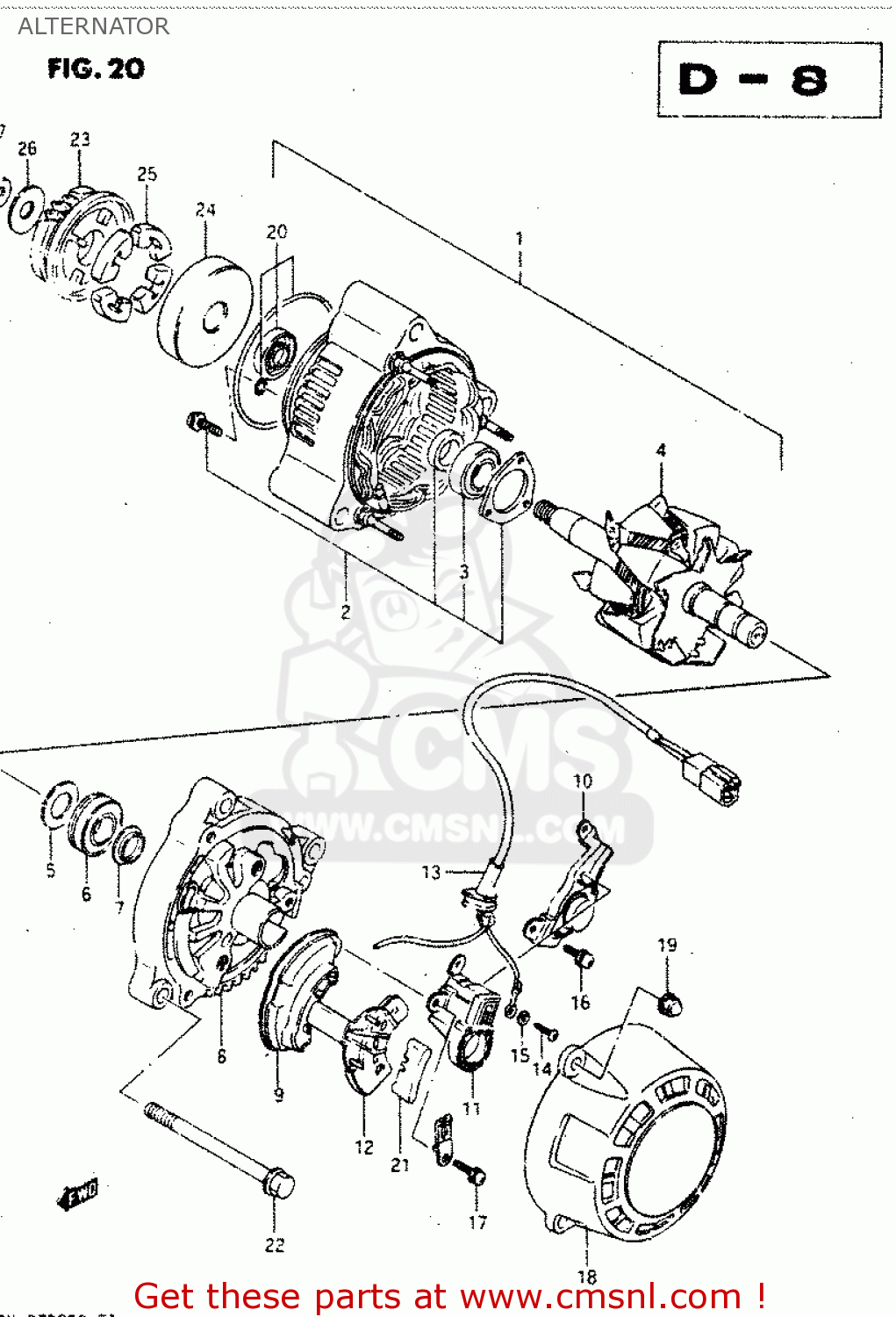 ALTERNATOR GSX750R 1986 (G) GENERAL EXPORT (E01)