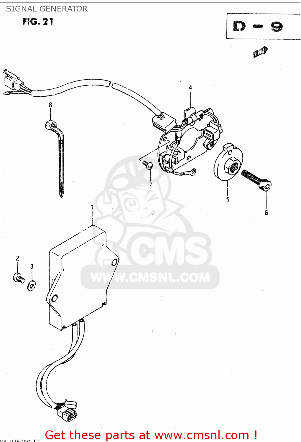 SIGNAL GENERATOR GSX750R 1986 (G) GENERAL EXPORT (E01)