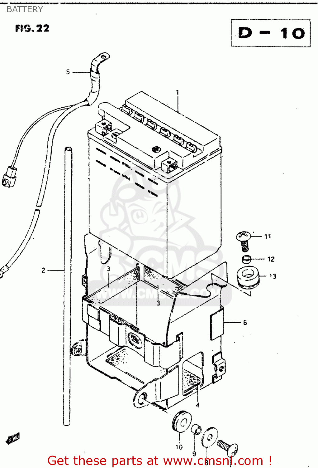 BATTERY GSX750R 1986 (G) GENERAL EXPORT (E01)
