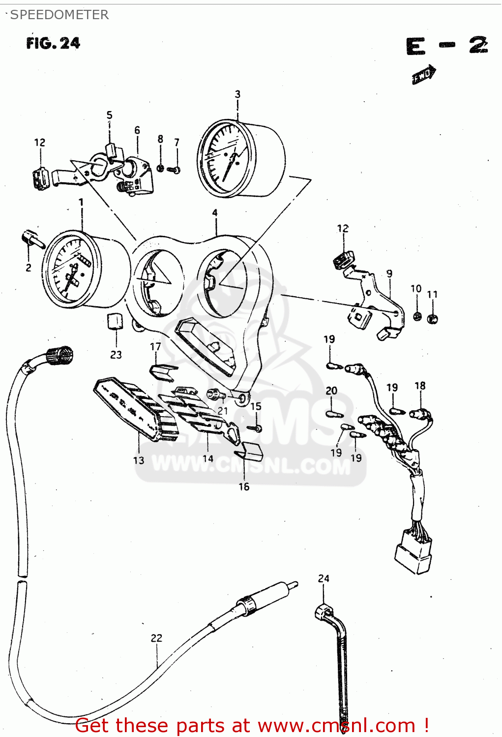 SPEEDOMETER GSX750R 1986 (G) GENERAL EXPORT (E01)