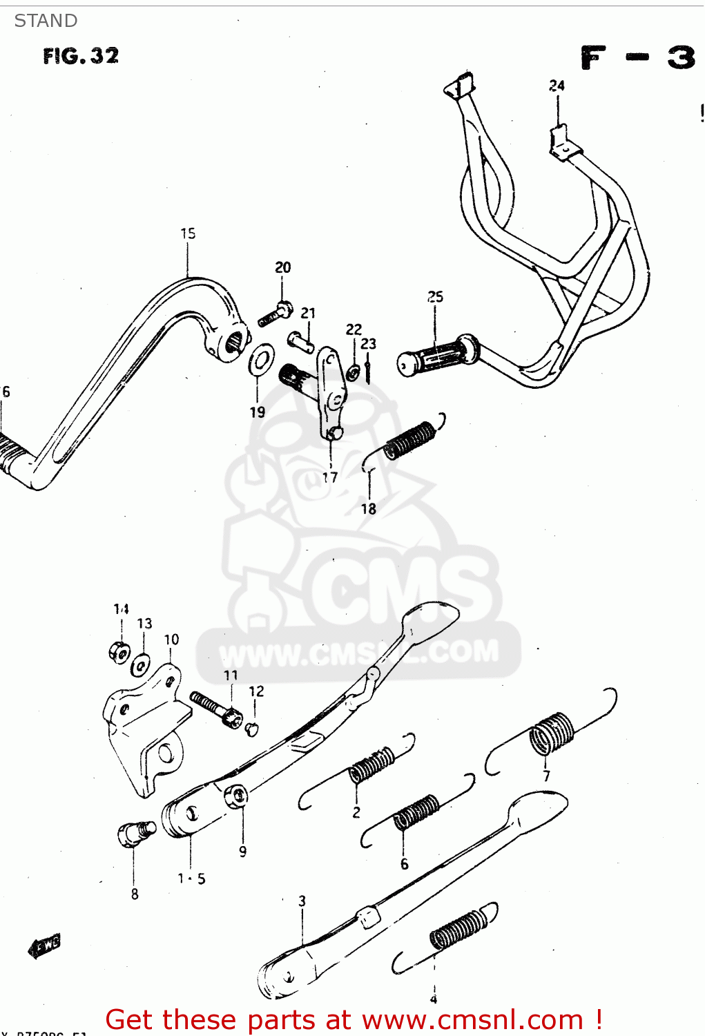 STAND GSX750R 1986 (G) GENERAL EXPORT (E01)