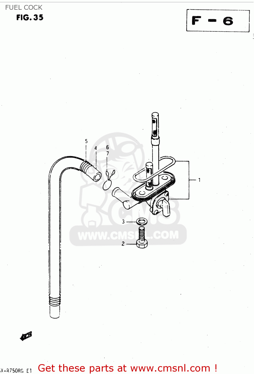 FUEL COCK GSX750R 1986 (G) GENERAL EXPORT (E01)