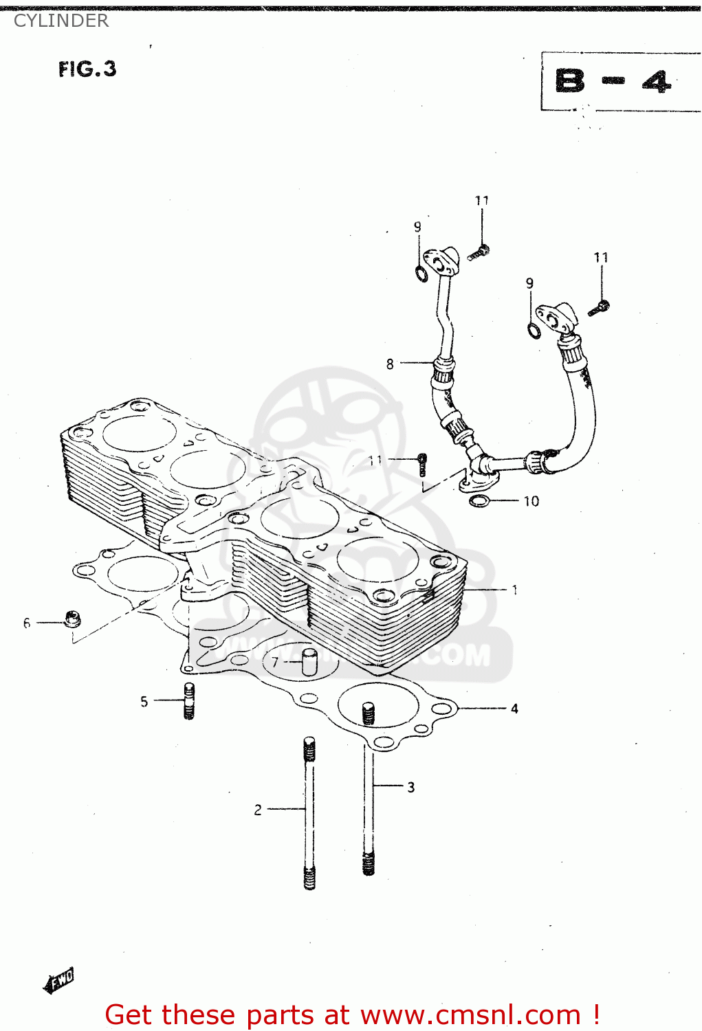 CYLINDER GSX750R 1986 (G) GENERAL EXPORT (E01)