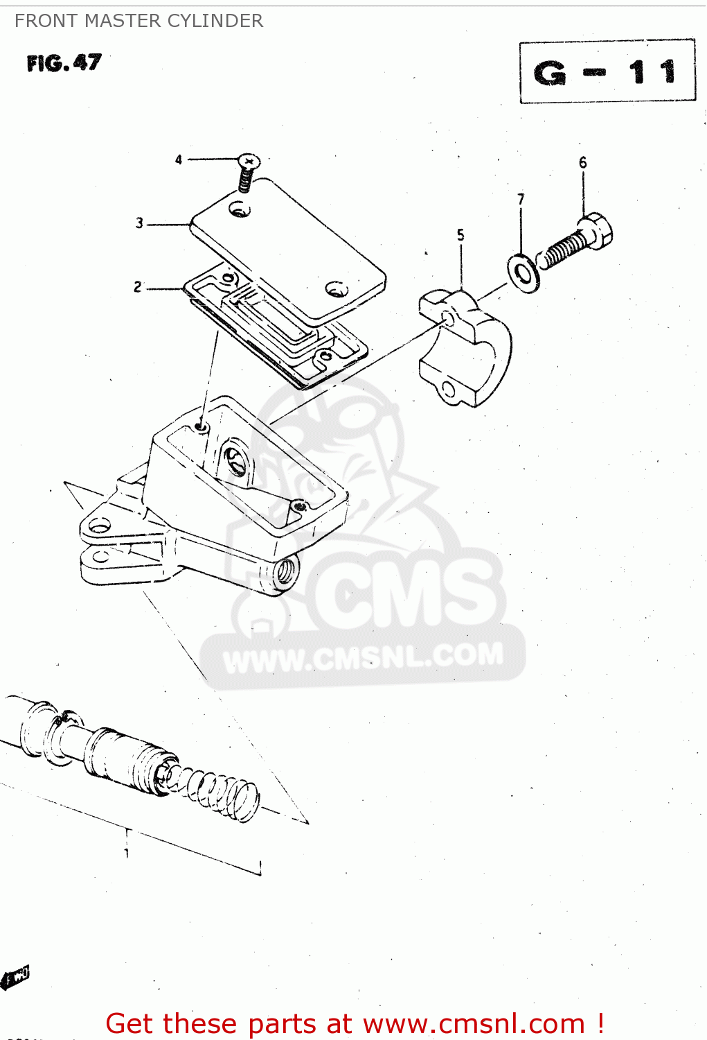 FRONT MASTER CYLINDER GSX750R 1986 (G) GENERAL EXPORT (E01)