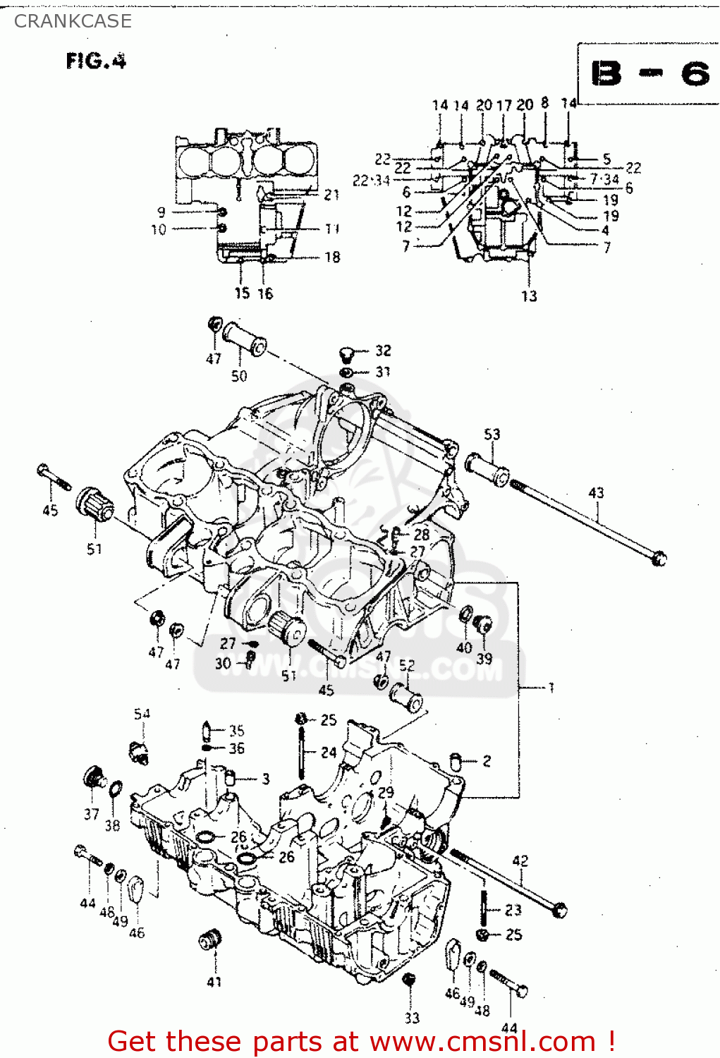 CRANKCASE GSX750R 1986 (G) GENERAL EXPORT (E01)