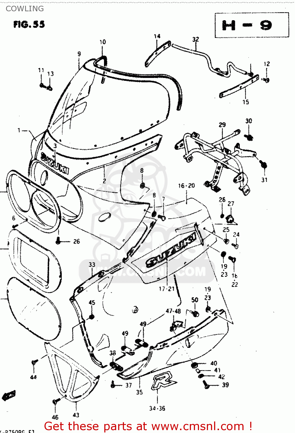 COWLING GSX750R 1986 (G) GENERAL EXPORT (E01)
