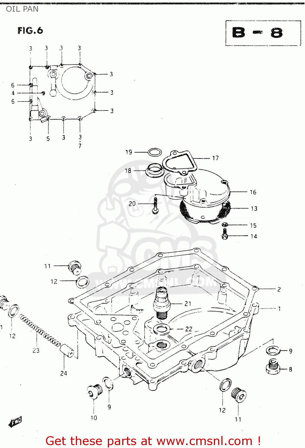 OIL PAN GSX750R 1986 (G) GENERAL EXPORT (E01)
