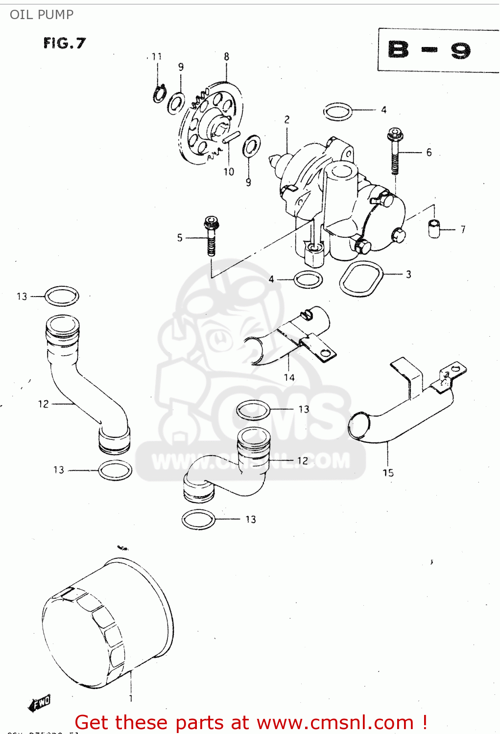 OIL PUMP GSX750R 1986 (G) GENERAL EXPORT (E01)