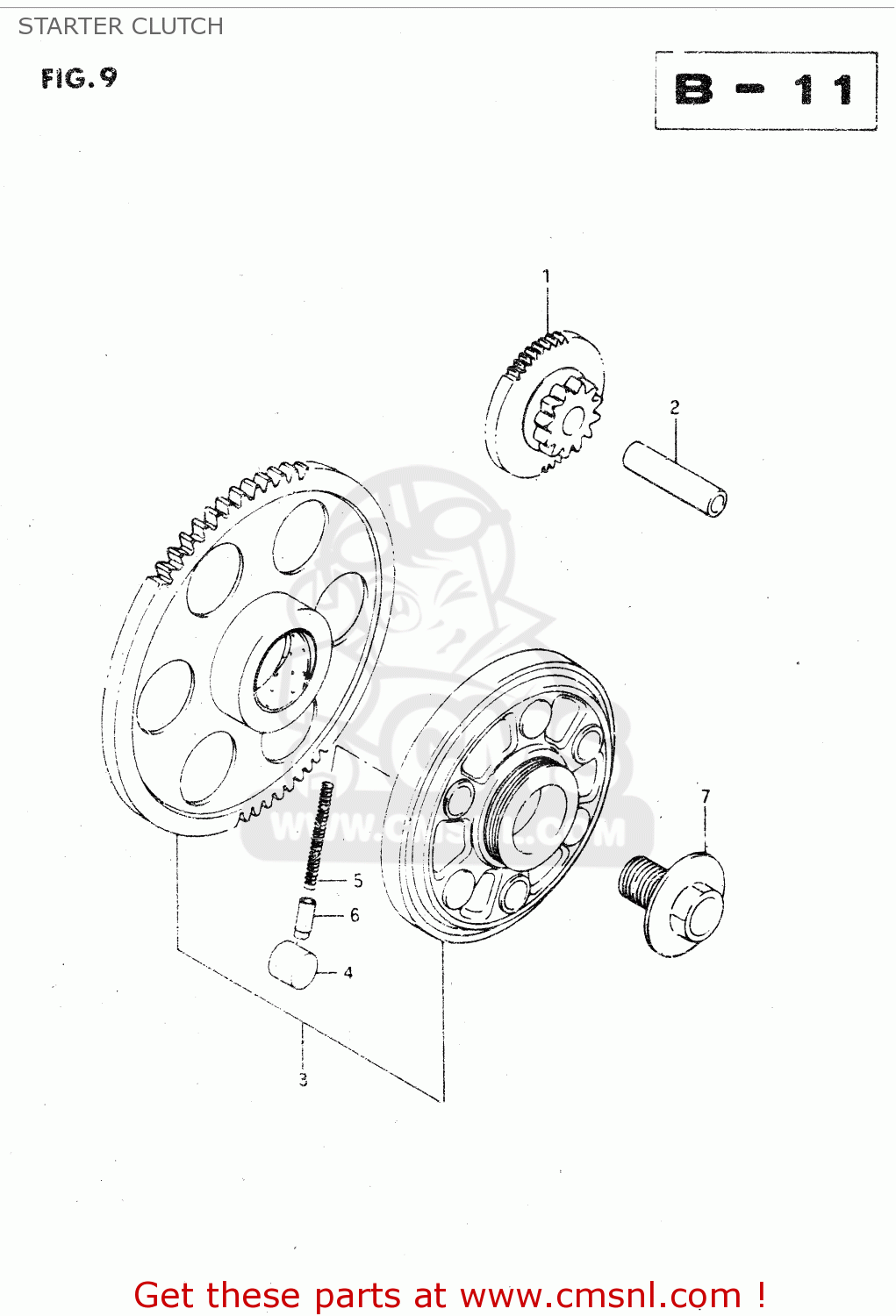 STARTER CLUTCH GSX750R 1986 (G) GENERAL EXPORT (E01)