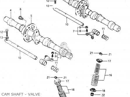 CAM SHAFT - VALVE - GSX750R 1986 (G) GENERAL EXPORT (E01)