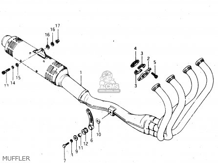 MUFFLER - GSX750R 1986 (G) GENERAL EXPORT (E01)
