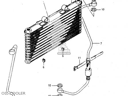 OIL COOLER - GSX750R 1986 (G) GENERAL EXPORT (E01)