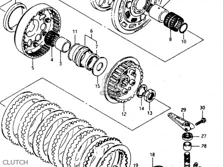 CLUTCH - GSX750R 1986 (G) GENERAL EXPORT (E01)