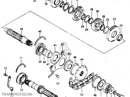 TRANSMISSION - GSX750R 1986 (G) GENERAL EXPORT (E01)