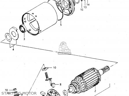 STARTING MOTOR - GSX750R 1986 (G) GENERAL EXPORT (E01)