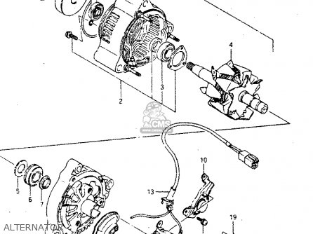 ALTERNATOR - GSX750R 1986 (G) GENERAL EXPORT (E01)