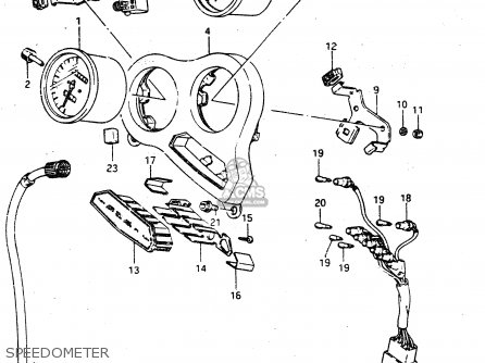 SPEEDOMETER - GSX750R 1986 (G) GENERAL EXPORT (E01)