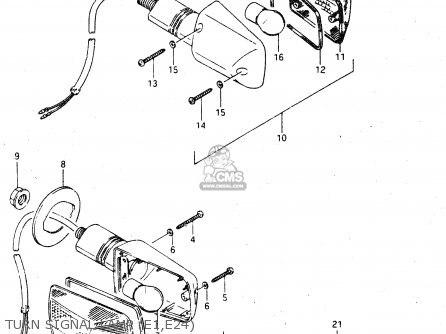 TURN SIGNAL LAMP (E1,E24) - GSX750R 1986 (G) GENERAL EXPORT (E01)
