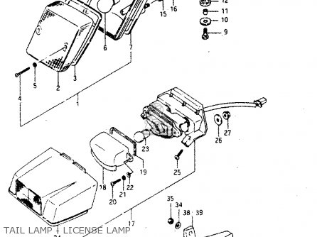 TAIL LAMP - LICENSE LAMP - GSX750R 1986 (G) GENERAL EXPORT (E01)