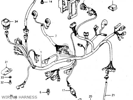 WIRING HARNESS - GSX750R 1986 (G) GENERAL EXPORT (E01)