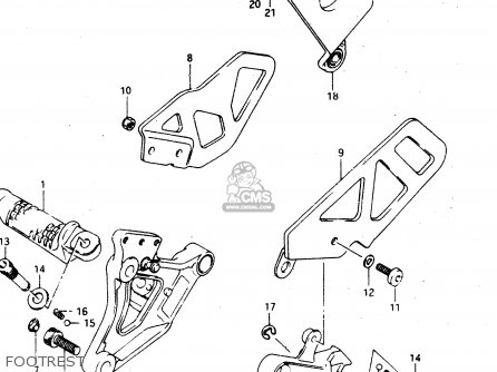 FOOTREST - GSX750R 1986 (G) GENERAL EXPORT (E01)