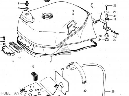 FUEL TANK - GSX750R 1986 (G) GENERAL EXPORT (E01)