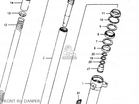 FRONT RH DANPER - GSX750R 1986 (G) GENERAL EXPORT (E01)