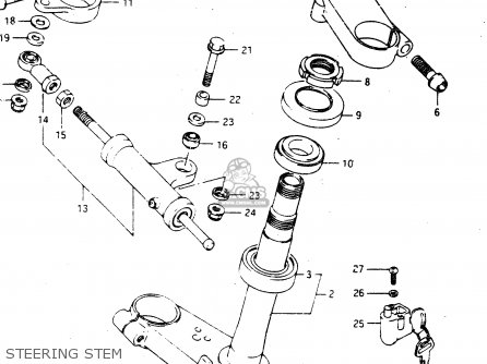 STEERING STEM - GSX750R 1986 (G) GENERAL EXPORT (E01)