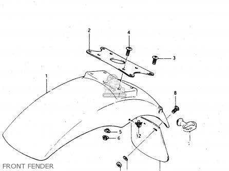 FRONT FENDER - GSX750R 1986 (G) GENERAL EXPORT (E01)