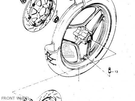 FRONT WHEEL - GSX750R 1986 (G) GENERAL EXPORT (E01)