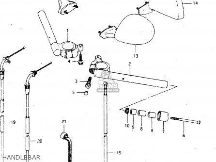 HANDLEBAR - GSX750R 1986 (G) GENERAL EXPORT (E01)