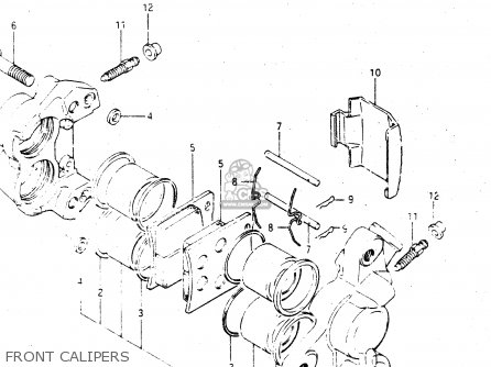 FRONT CALIPERS - GSX750R 1986 (G) GENERAL EXPORT (E01)
