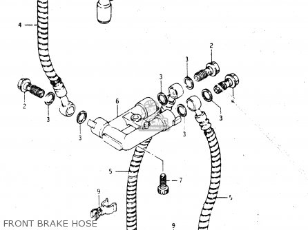 FRONT BRAKE HOSE - GSX750R 1986 (G) GENERAL EXPORT (E01)