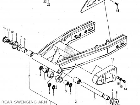 REAR SWINGING ARM - GSX750R 1986 (G) GENERAL EXPORT (E01)