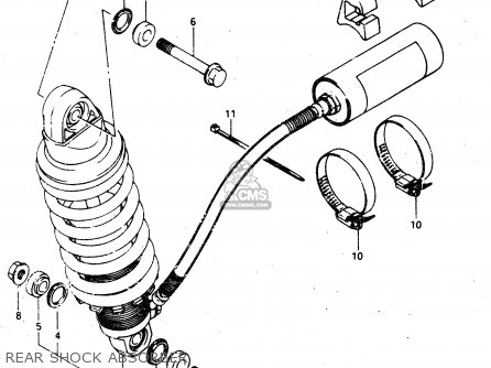REAR SHOCK ABSORBER - GSX750R 1986 (G) GENERAL EXPORT (E01)