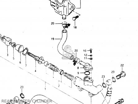 REAR MASTER CYLINDER - GSX750R 1986 (G) GENERAL EXPORT (E01)