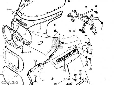 COWLING - GSX750R 1986 (G) GENERAL EXPORT (E01)