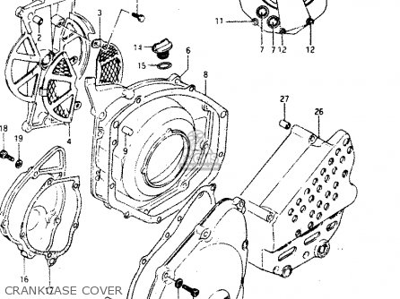 CRANKCASE COVER - GSX750R 1986 (G) GENERAL EXPORT (E01)